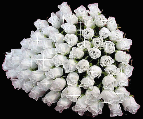 Анимированная открытка Розы днем рождения подруге цветы