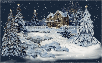 Анимированная открытка Снег снег новый год