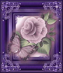 Анимированная открытка Роза и бабочка Картинки цветы анимированные