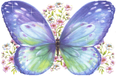 Анимированная открытка Бабочка красивые блестящие