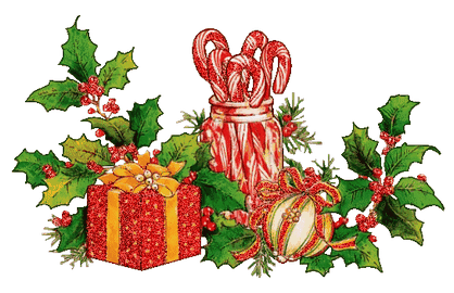 Анимированная открытка Подарок, конфеты, шар с бантиком