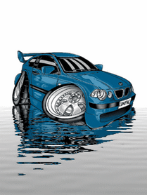 Анимированная открытка Машина картинки анимированные автомобили