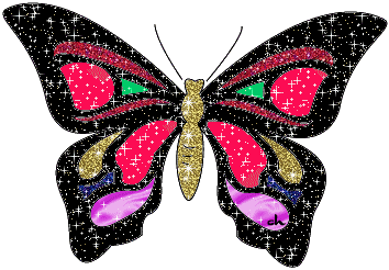 Анимированная открытка блестящие бабочки