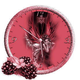 Анимированная открытка Часы и ягоды анимация на телефон часы