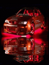 Анимированная открытка Авто у воды анимационные картинки для телефона машины