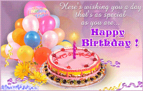 Открытка Here s wishing you a day thay s as special as you are... Happy Birthday!