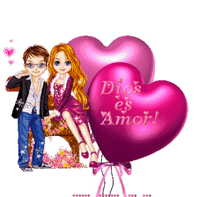 Анимированная открытка Dios es Amor! Сан Валентин гиф
