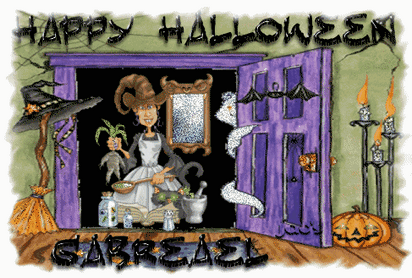 Анимированная открытка Happy Halloween