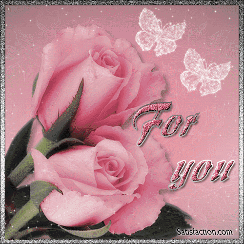 Анимированная открытка For you цветы для тебя