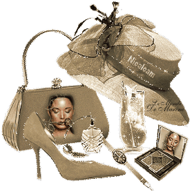 Анимированная открытка Анимированная картинка композиции из предметов: шляпы с