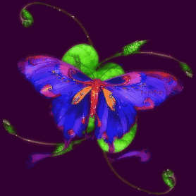 Анимированная открытка Бабочка самая красивая бабочка в мире