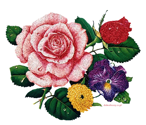 Анимированная открытка Цветы день матери gif