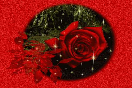 Анимированная открытка Красная роза днем учителя анимашки