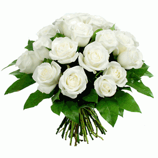Открытка Букет белых роз