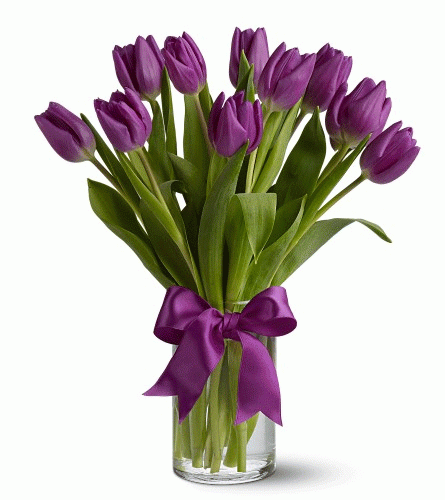 Открытка Букет фиолетовые цветы букет