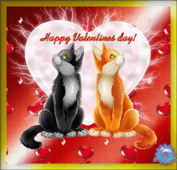 Анимированная открытка Happy Valentines Day!