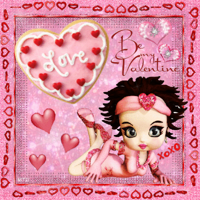 Анимированная открытка Love Be my Valentine
