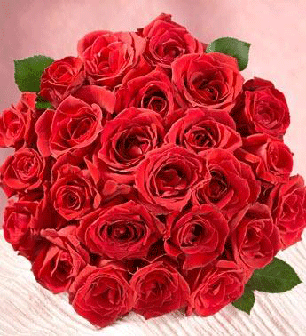 Анимированная открытка Букет роз красивый букет
