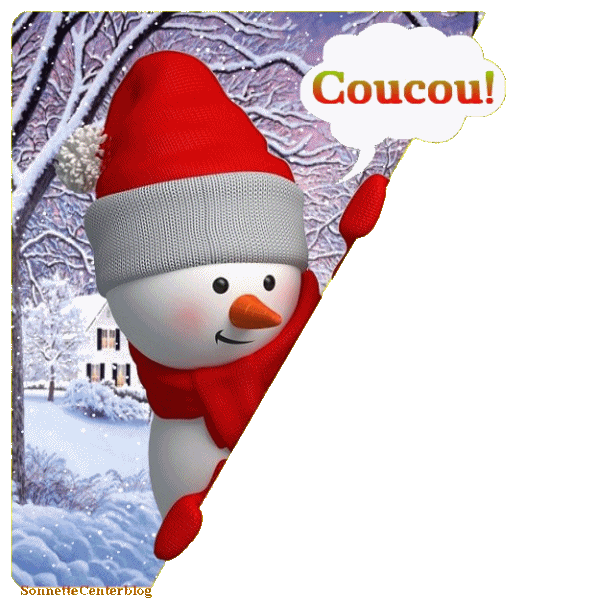 Анимированная открытка Coucou! с новым годом оживленной