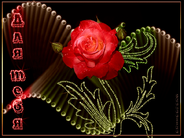 Анимированная открытка Для тебя анимация розы для тебя