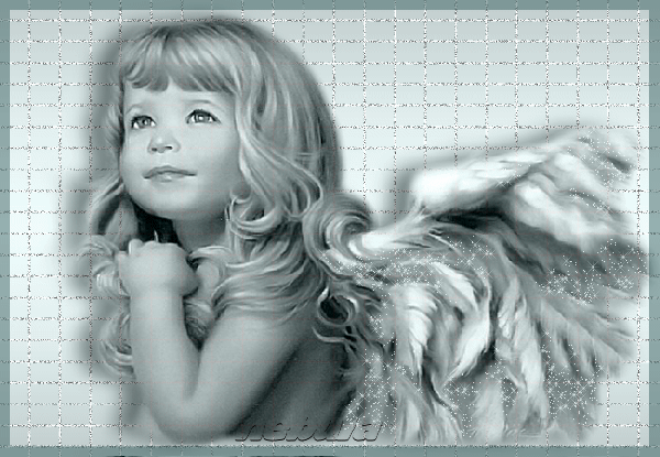 Анимированная открытка Ребенок в образе ангела