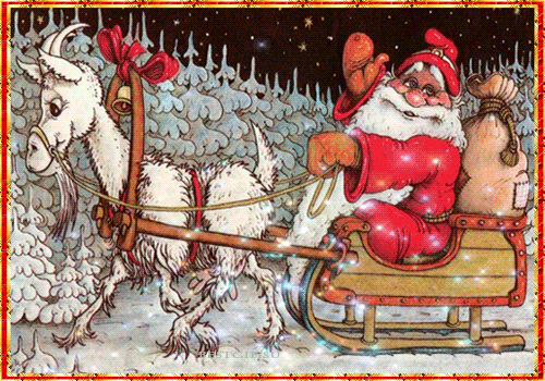 Анимированная открытка Дед Мороз новым годом 2015