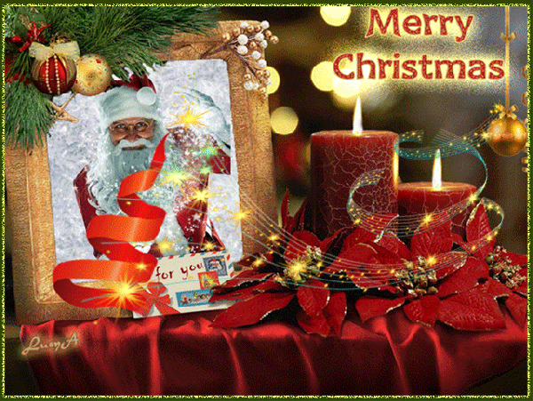 Анимированная открытка Merry Christmas