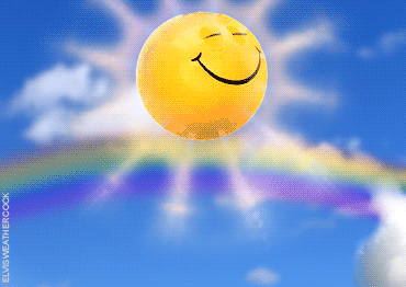 Анимированная открытка Солнышко посылаю вам несколько солнечных лучей