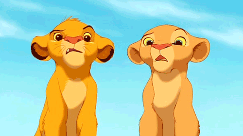 Анимированная открытка Симба и Нала из м ф Король лев