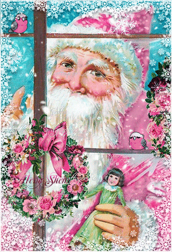 Анимированная открытка Санта-Счастливого Нового года и Рождества!