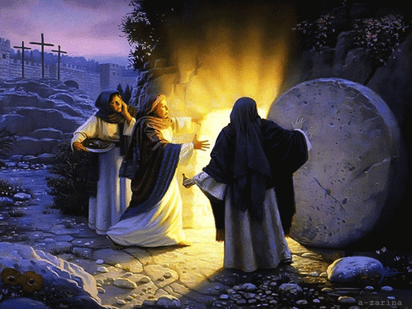 Анимированная открытка Воскресение Христа