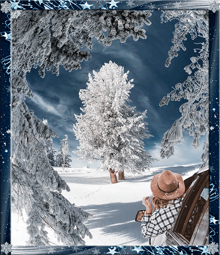 Анимированная открытка Зимних чудес
