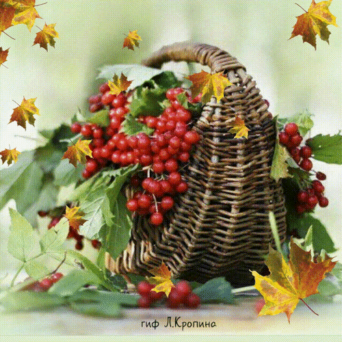 Анимированная открытка Осень
