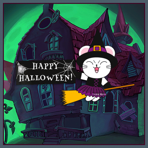 Анимированная открытка Happy Halloween!