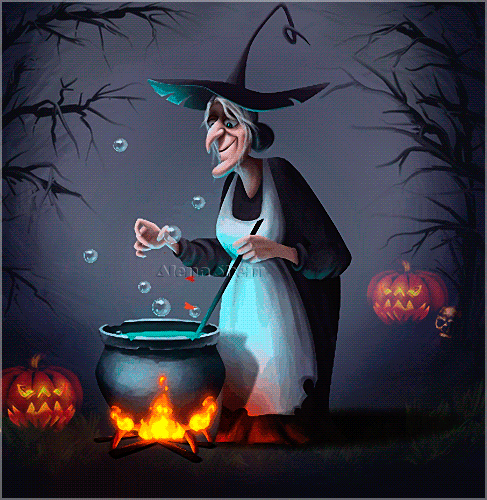 Анимированная открытка С Днём Хэллоуина!