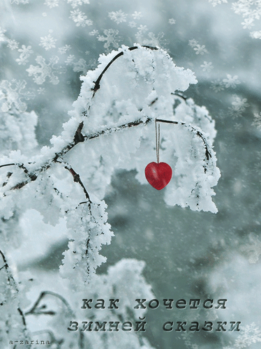 Анимированная открытка Как хочется зимней сказки
