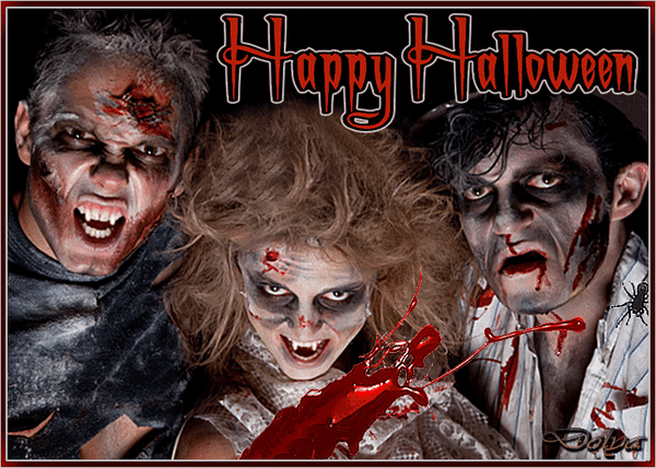 Анимированная открытка Хэллоуин. Бал сатаны