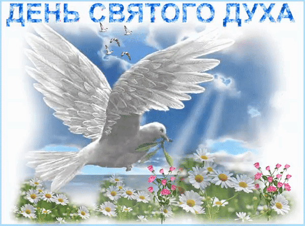 Анимированная открытка День святого духа