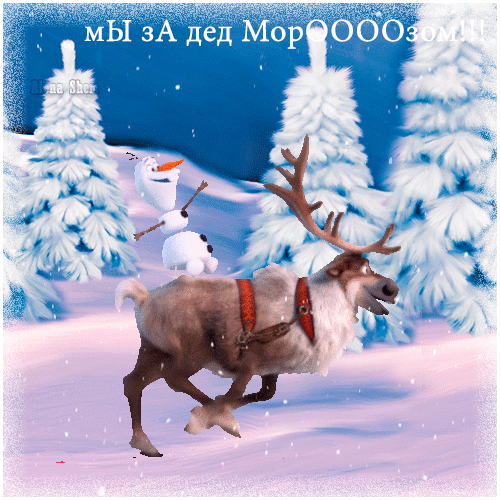 Анимированная открытка Мы за Дедом Морозом!