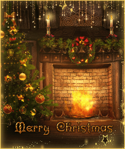 Анимированная открытка Рождество