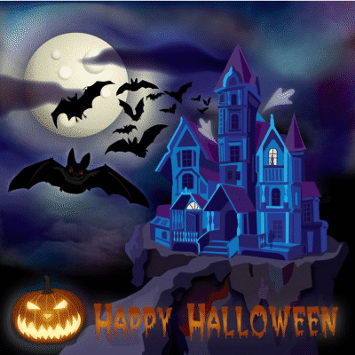 Анимированная открытка Happy Halloween!