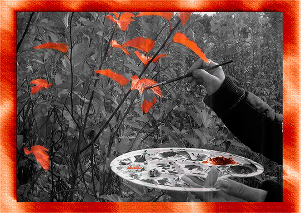 Анимированная открытка Осенью каждый лист - цветок