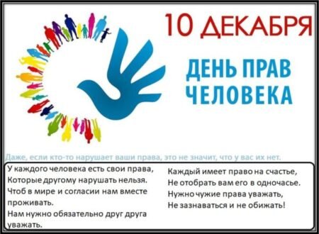 Открытка 10 декабря день прав человека