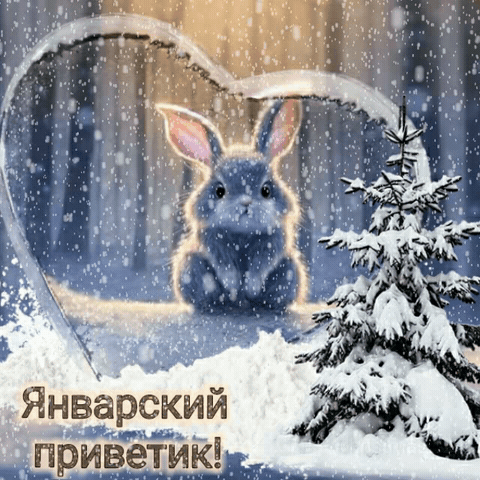 Анимированная открытка Январский приветик!