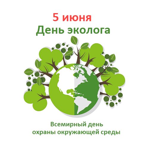 Открытка 5 июня День эколога Всемирный день охраны окружающей среды