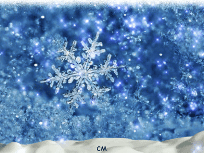 Анимированная открытка Снежинка