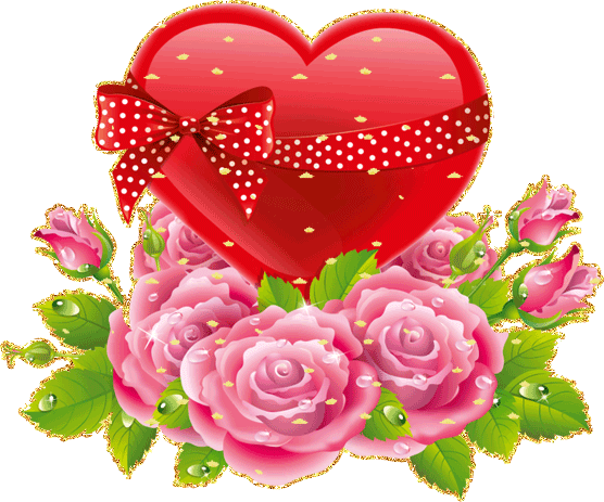Анимированная открытка Сердце валентинки