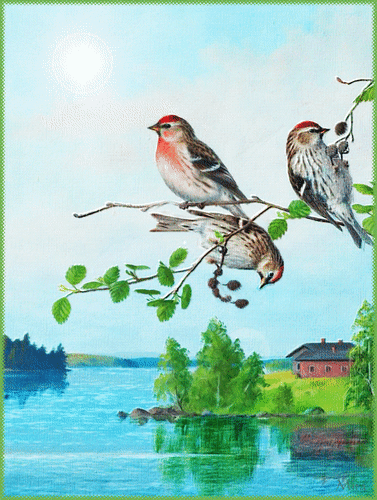 Анимированная открытка Финские-художники-Teppo-Tera-и-Matti-Karppanen