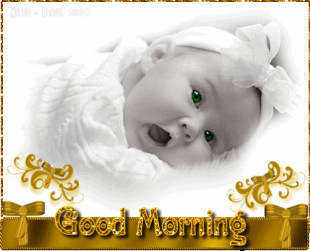 Анимированная открытка Good Morning поздравления с рождением дочери