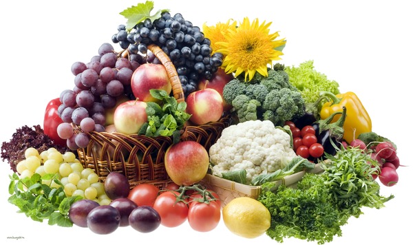 Открытка Натюрморт овощи и фрукты
